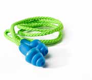 RE-USABLE EAR PLUGS FLUORESCENT BLUE