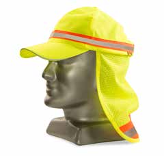 Reflective Cap with Neck Protector Yellow