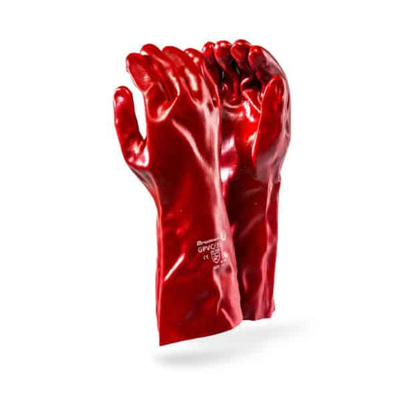 TW GEAR PVC GLOVES - 35cm RED