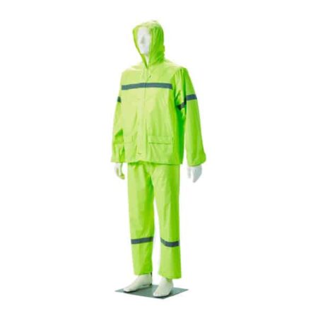 TW GEAR Hi-Viz Rubberised Reflector Rain Suit